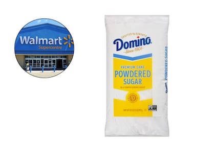 En Walmart, el azúcar en polvo Domino de 900 gramos cuesta US$4,99, mientras que en Dollar Tree es 75% más barato