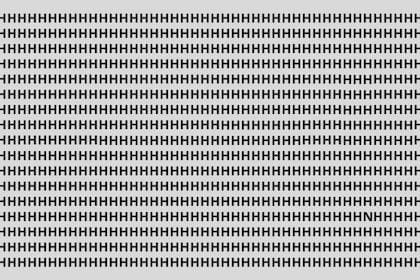 Encontrá la letra N escondida entre todas las H