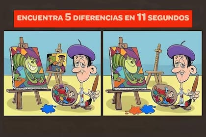Encontrá las 5 diferencias en menos de 11 segundos