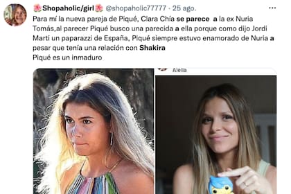 Encuentran parecido entre Clara Chía y Nuria Tomas
