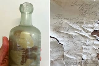 Encuentran una botella con mensajes escritos por soldados de la Primera Guerra Mundial en la costa de Australia