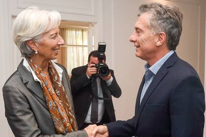 Encuentro: Christine Lagarde, directora gerenta del FMI hasta 2019; y Mauricio Macri, presidente entre 2015 y 2019