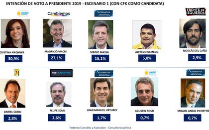 Encuesta de Federico González y Asociados en el conurbano