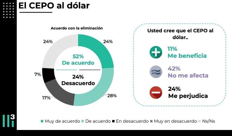 Encuesta sobre la opinión pública respecto al cepo al dólar
