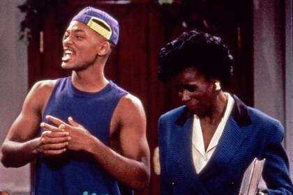 Will Smith y Janet Hubert en El príncipe del rap