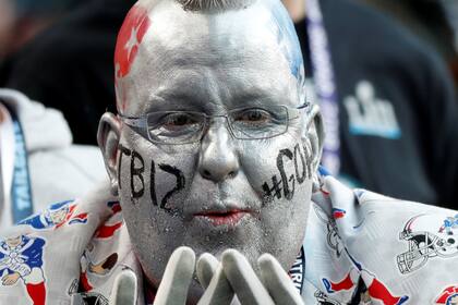 Un fan viste de Philadelphia Eagles