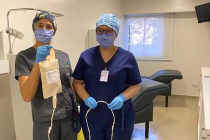 Enmascaramiento de la infusión para pacientes en el Hospital Británico de Rosario