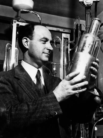 Enrico Fermi, el mentor de Garwin, en 1954