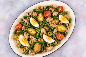 Ensalada de atún y chauchas