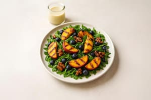 Ensalada de duraznos grillados