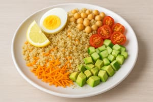 Ensalada de quinoa, palta y pepino