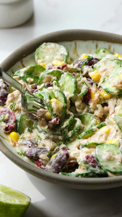 Ensalada de zapallitos revueltos con atún (Imagen ilustrativa)