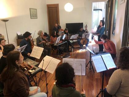 Ensayos para el estreno de "Il Martirio Di Santa Teodosia"