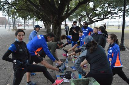 Entrada en calor antes de una maratón que, para la autora, significó mucho más que una carrera