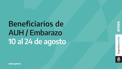 Entre el 10 y 24 de agosto cobrarán el tercer IFE los beneficiarios de la AUH y la AUE