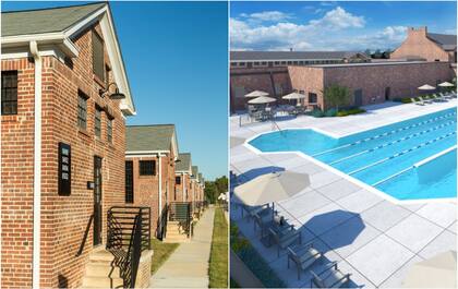 Entre las comodidades se encuentran un estudio de yoga, un gimnasio, una piscina comunitaria y dos áreas de juegos infantiles