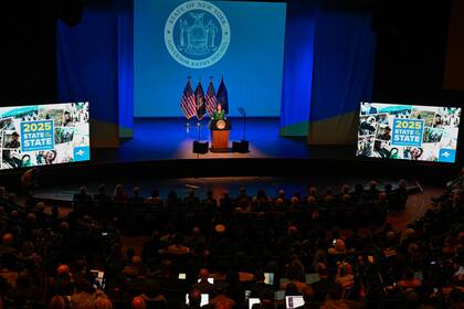 Entre las medidas económicas, Hochul destacó un reembolso inflacionario de hasta US$500 para los residentes (Darren McGee/ Oficina de la gobernadora Kathy Hochul)