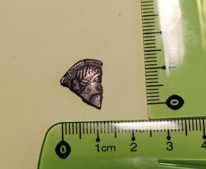 Entre las piezas se identificó una rara moneda con el rostro de la emperatriz Herennia Cupressenia Etruscilla