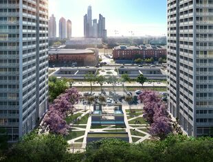 Entre las torres habrá una plaza para el nuevo barrio en transformación