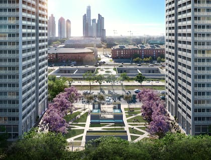 Entre las torres habrá una plaza para el nuevo barrio en transformación