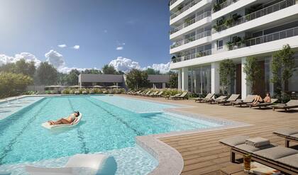 Entre los amenities cuenta con dos piletas en planta baja