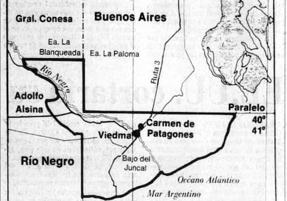 Entre Río Negro y la provincia de Buenos Aires estaría enclavada la nueva capital de la Argentina