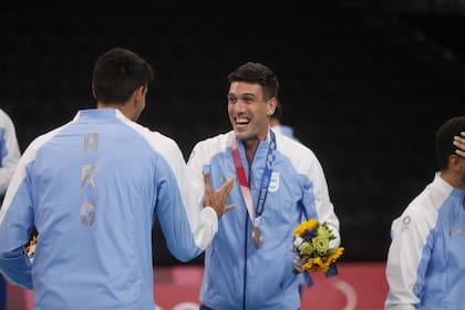 La alegría argentina en la premiación