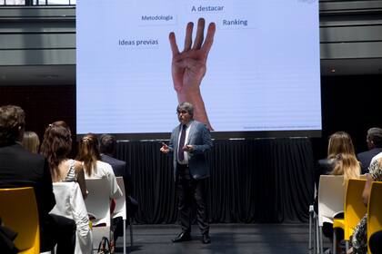 Manuel Sevillano, director general de Merco, en el discurso inaugural del evento