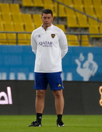 Entrenamiento de Boca Juniors, 13 de diciembre de 2021, MRSOOL Park, Arabia Saudita