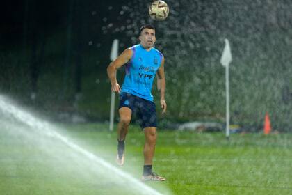 Entrenamiento de la Selección Argentina antes del partido contra Francia por la final de la Copa del Mundo