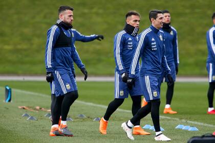 Entrenamiento de la selección Argentina en Manchester en Marzo de 2018