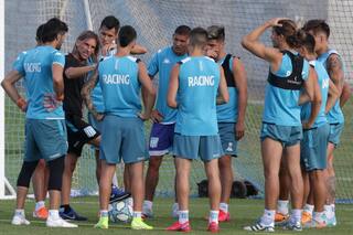 "Entrenamiento blue": una práctica de jugadores de Racing que generó polémica