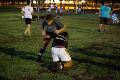 Una práctica del Floresta Rugby Club