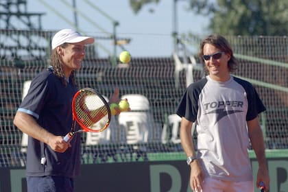 Gaudio y Davin: el Gato ganó el título de Roland Garros, en 2004, con el pehuajense como entrenador
