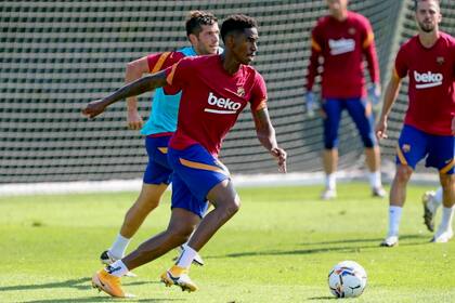 Entrenamiento del FC Barcelona.