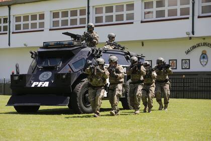 Entrenamiento intensivo: Los integrantes de las unidades tácticas del GEOF, el grupo de elite de la Policía Federal, tendrán directa participación en la protección más cercana de los jefes de Estado durante el evento; las inmediaciones de los lugares de reunión y alojamiento serán protegidas por fra