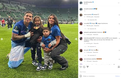 Enzo Fernández celebró con su familia el triunfo del Chelsea (Foto: Instagram @enzojfernandez)