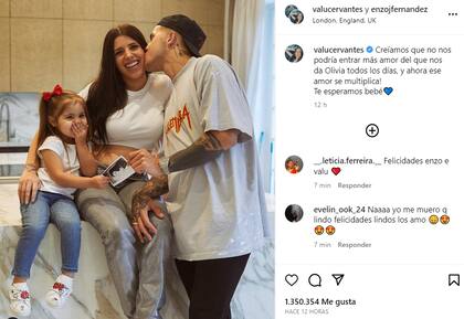 Enzo Fernández y Valentina Cervantes anunciaron que serán papás por segunda vez