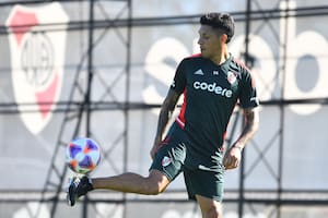 Enzo Pérez, en un entrenamiento. El capitán de River sufre cuando no juega Aliendro