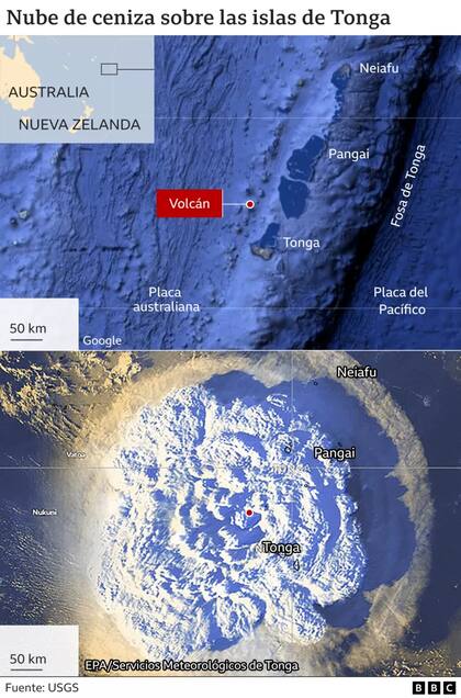 EPA/ Servicios Meteorológicos de Tonga