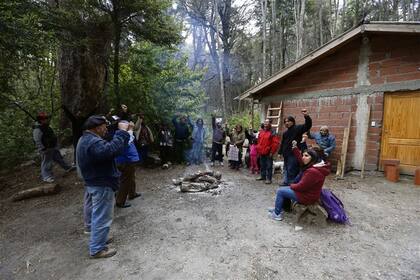 Traum (cónclave) de la Comunidad Paichil Antriao, en la zona del lago Correntoso