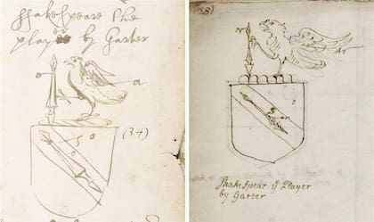 Escudo de armas shakespereano: iIlustraciones del siglo XVII, cuando William se ocupó del trámite