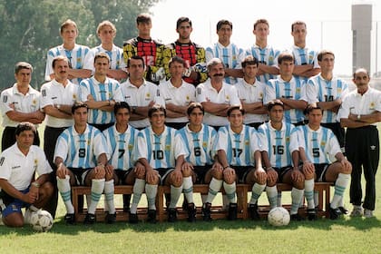 El primer campeón mundial Sub 20 de la era Pekerman: el de Qatar 1995, con Juan Pablo Sorin (6) como capitán