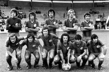 Equipo de San Lorenzo que se destacó en la gira por España en 1974 y que le valió a Jorge D'Alessandro la venta a Salamanca junto al capitán, Ricardo Rezza