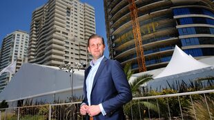 Eric Trump, en una de las visitas al megaproyecto de Punta del Este.