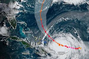 Erin es un huracán de categoría 2 de acuerdo con la Escala de viento de Huracanes Saffir-Simpson