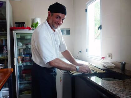 Ernesto Claps en Chascomús, cuando regenteaba Il Ristorantino di Terra Lucana