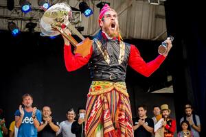 Ernesto Tito Díaz en 2019, cuando se consagró campeón del festival de malambo más importante del país; ahora disfruta de su gran presente en La Academia, el reality que conduce Marcelo Tinelli