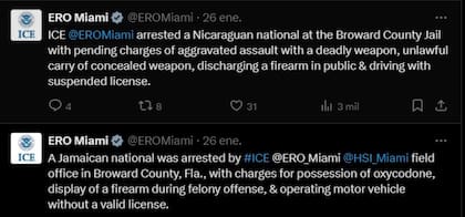 ERO dio detalle de dos arrestos de inmigrantes en Miami
