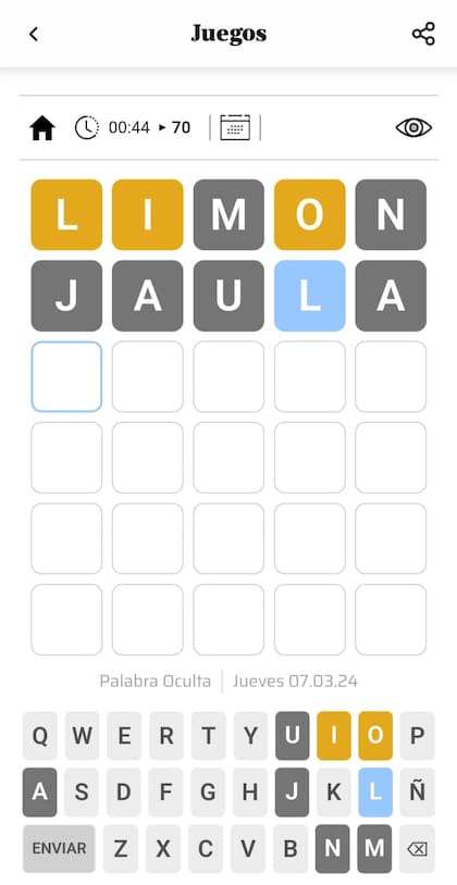 Es aconsejable que los usuarios se tomen el tiempo necesario para pensar y elegir qué palabra arriesgarán